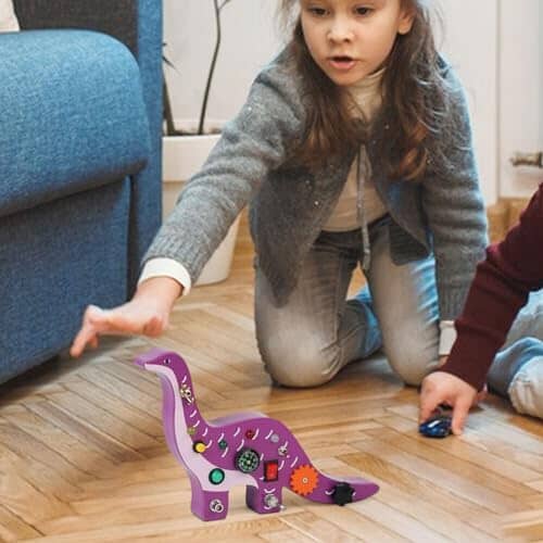 Tableau Montessori - BusyBoardCircuit™ - Brachiosaure - Developpement Bebe