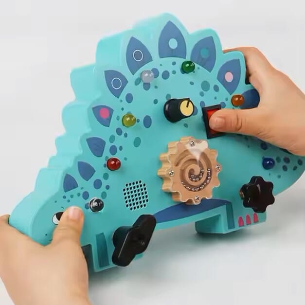 Tableau Montessori - BusyBoardCircuit™ - Stégosaure - Developpement Bebe