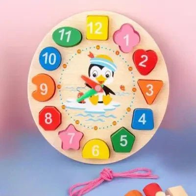 Jouet en Bois - WoodenToys™ - Horloge - Developpement Bebe