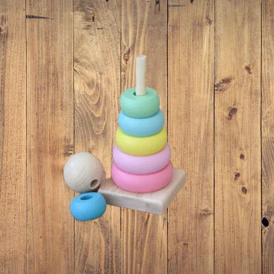 Jouet en Bois - WoodenToys™ - Tour Macaron - Developpement Bebe