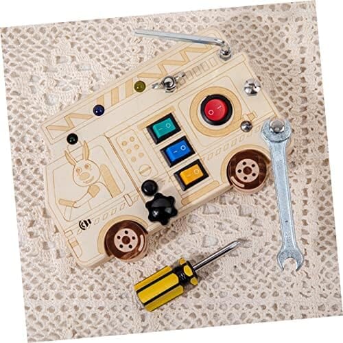 Tableau Montessori - BusyBoardCircuit™ - Camion de pompier - Developpement Bebe