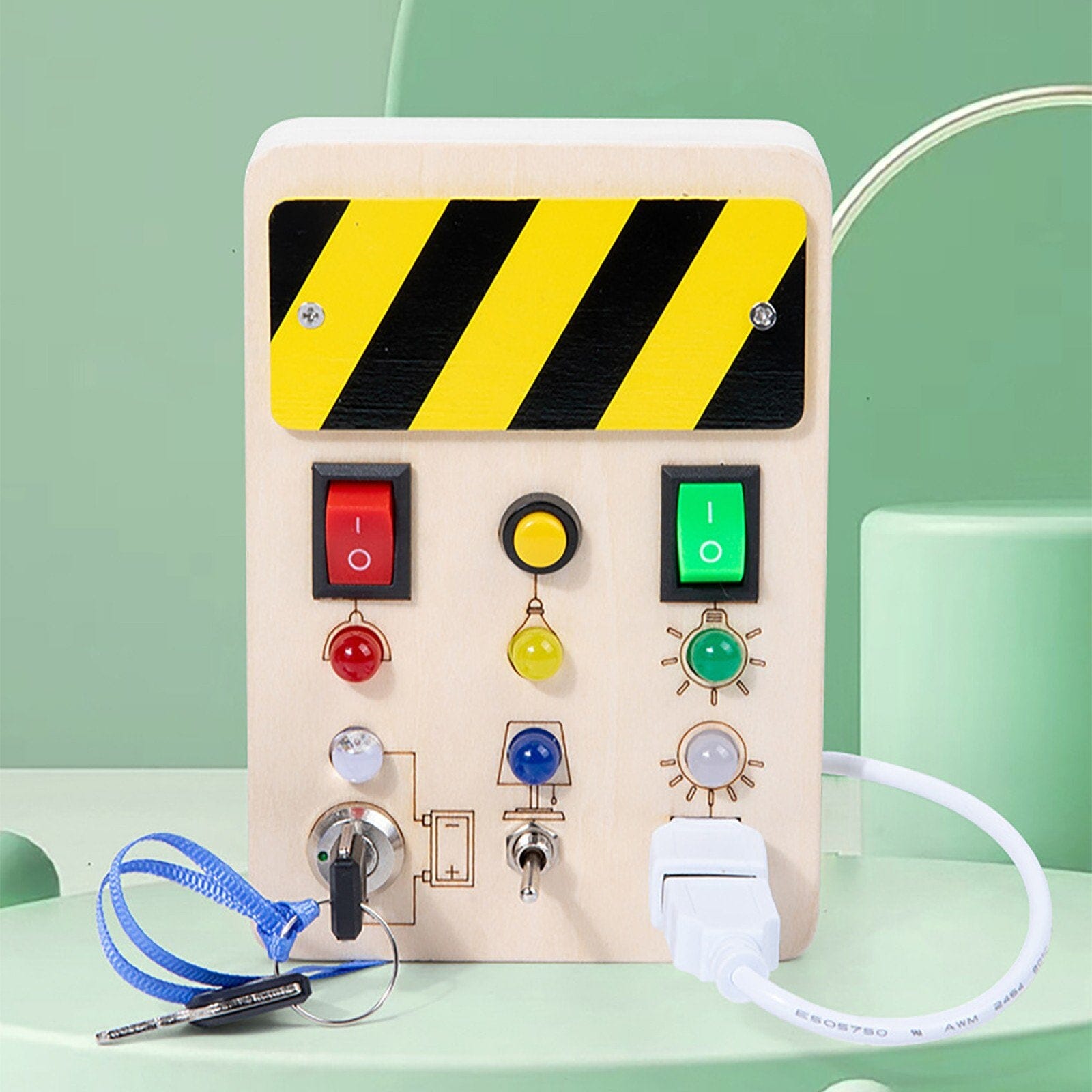 Tableau Montessori - BusyBoardCircuit™ - Déverrouillage de lumière - Developpement Bebe