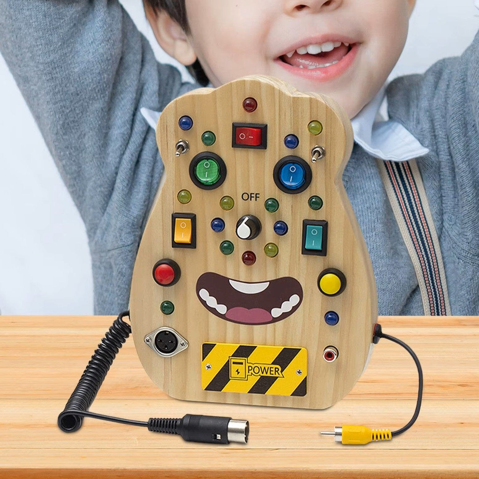 Tableau Montessori - BusyBoardCircuit™ - Visage - Developpement Bebe
