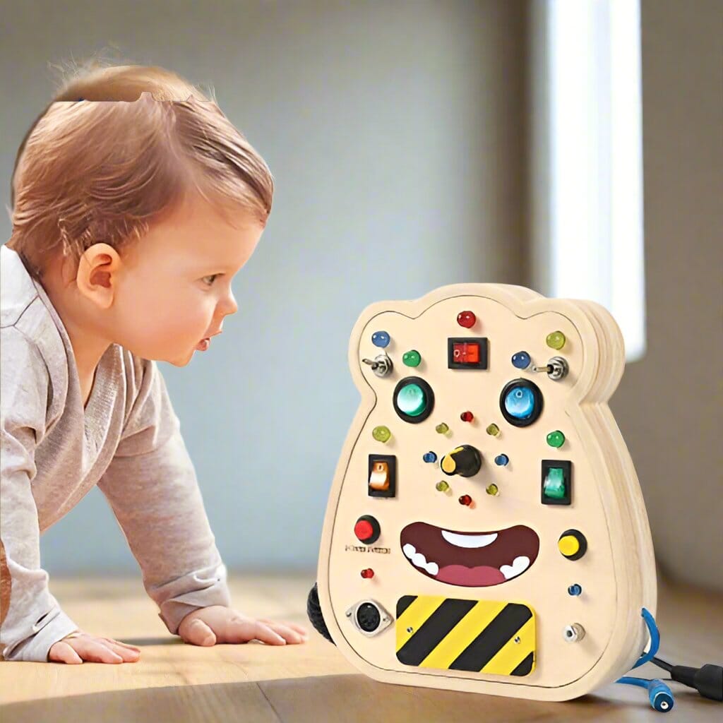 Tableau Montessori - BusyBoardCircuit™ - Visage - Developpement Bebe